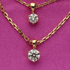 Six Claw Diamond Pendant (Lab Grown Diamond) - Yellow Gold