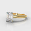 Carrée Solitaire Emerald Cut Diamond Engagement Ring - Yellow Gold