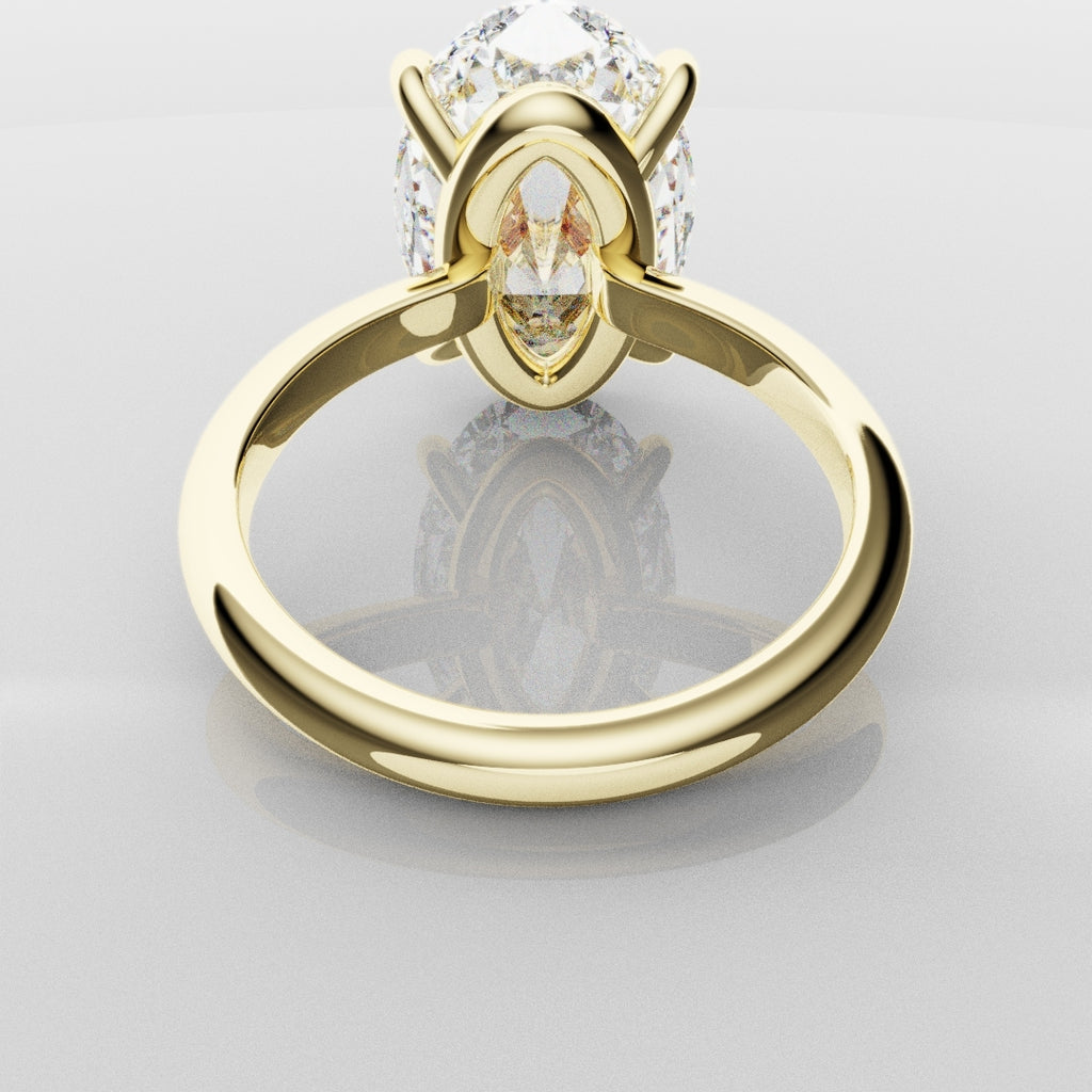 Bespoke 6ct Oval Solitaire Engagement ring