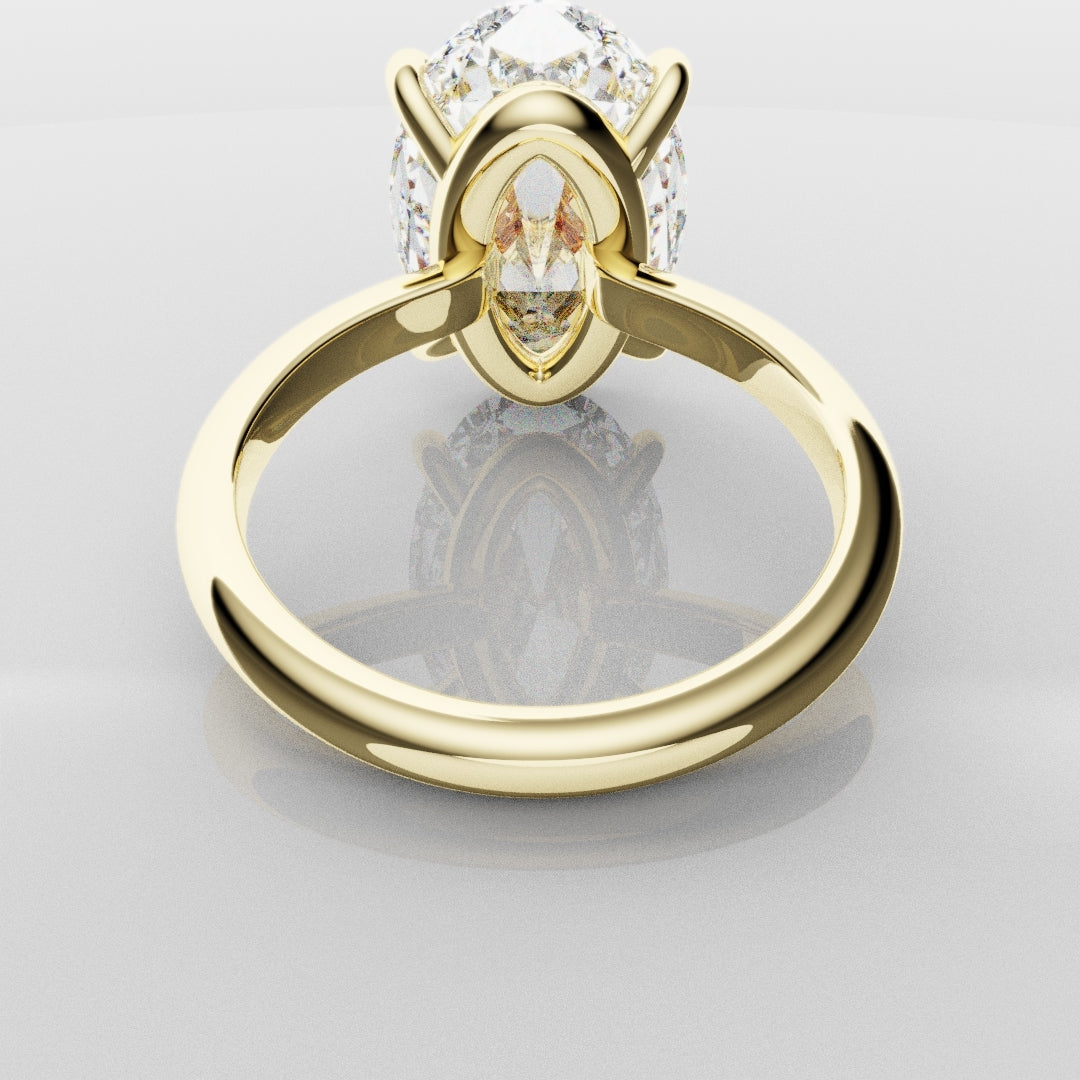Bespoke 6ct Oval Solitaire Engagement ring