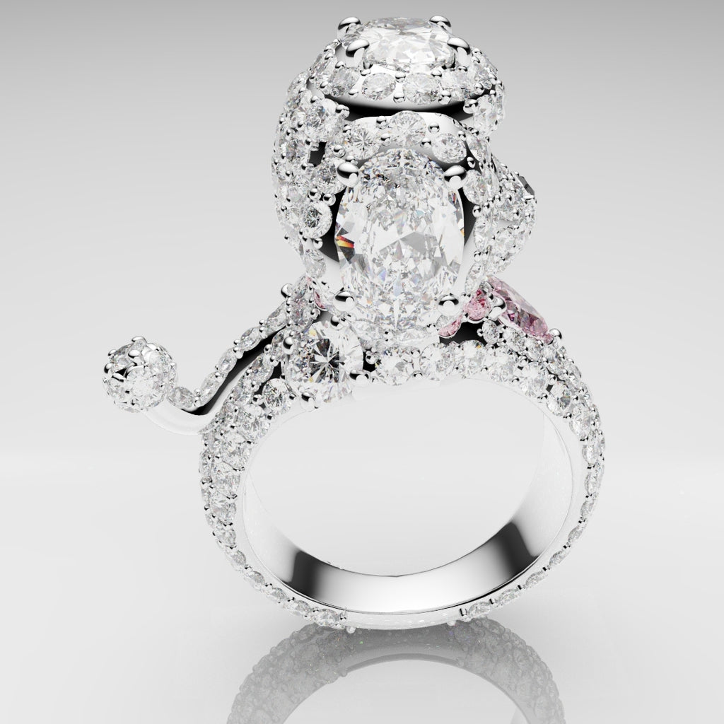 Bespoke Toy Poodle Diamond Ring