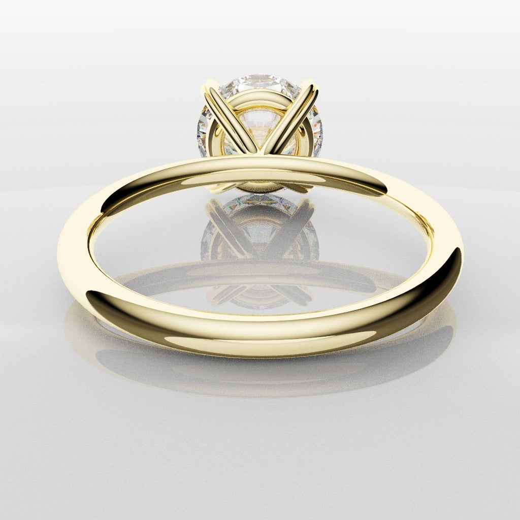 3ct Round Brilliant Cut Yellow Gold Solitaire Engagement Ring