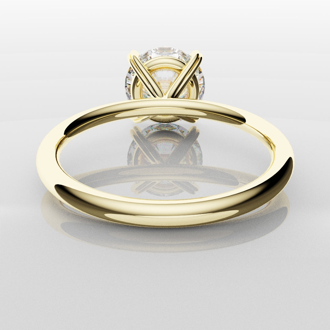 3ct Round Brilliant Cut Yellow Gold Solitaire Engagement Ring