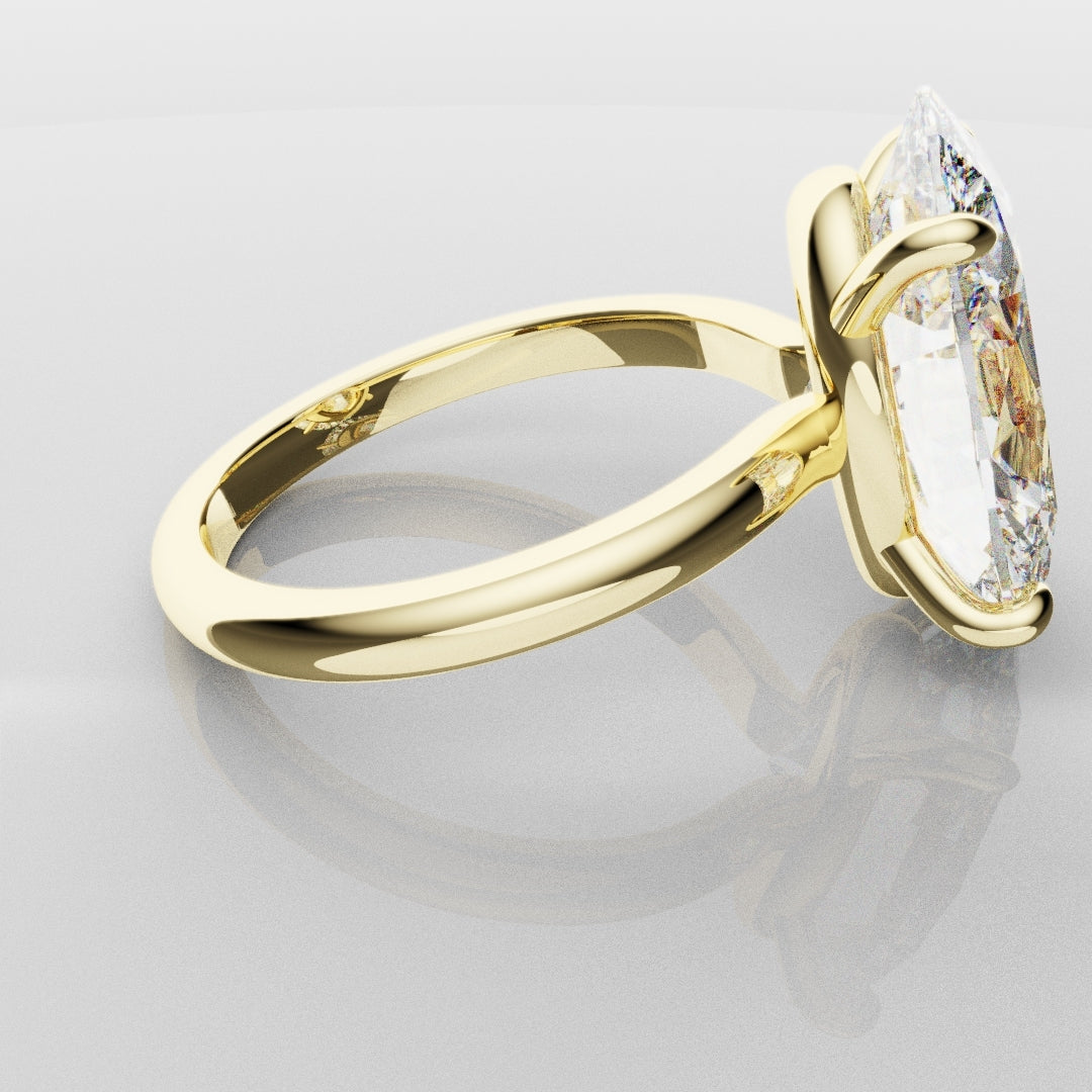 Bespoke 6ct Oval Solitaire Engagement ring