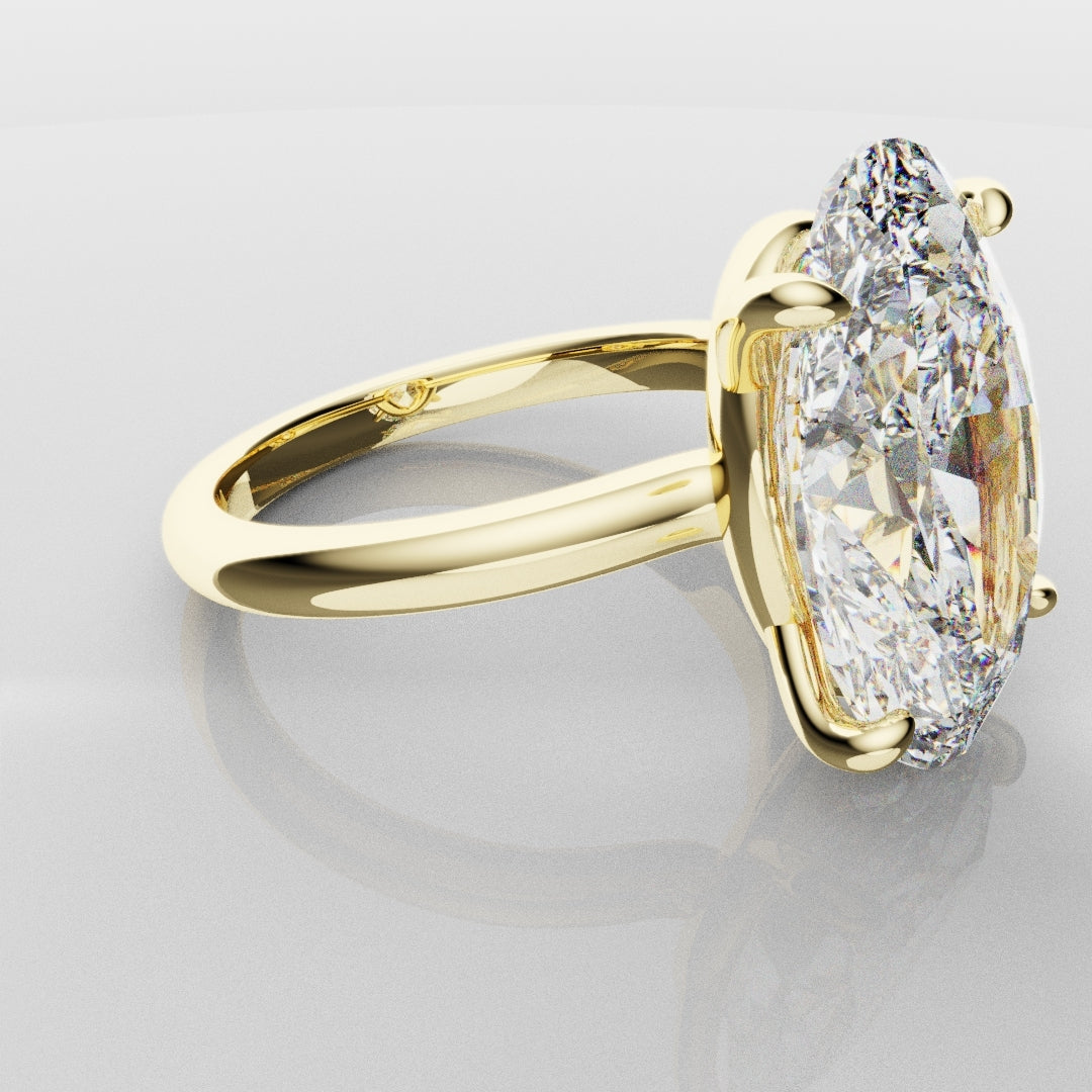 Bespoke 6ct Oval Solitaire Engagement ring