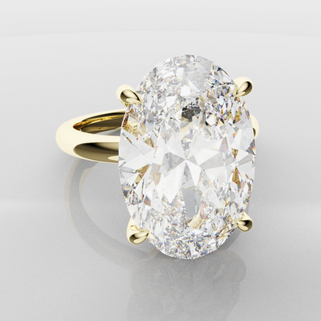Bespoke 6ct Oval Solitaire Engagement ring