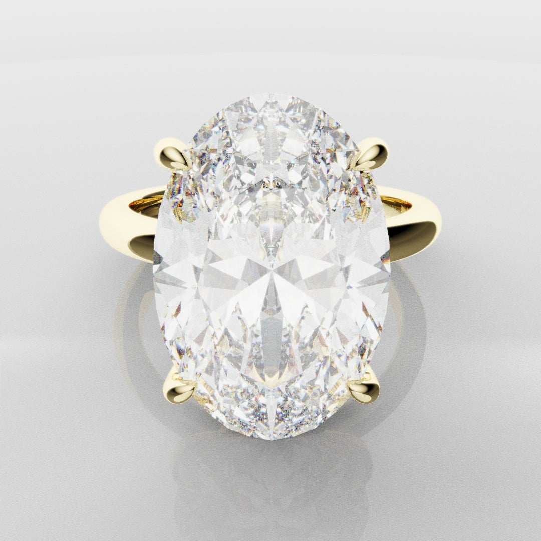 Bespoke 6ct Oval Solitaire Engagement ring