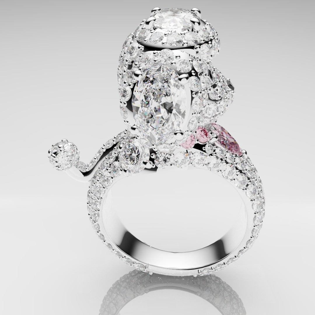 Bespoke Toy Poodle Diamond Ring