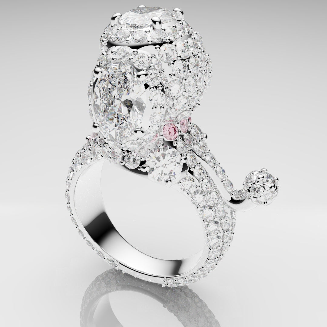 Bespoke Toy Poodle Diamond Ring