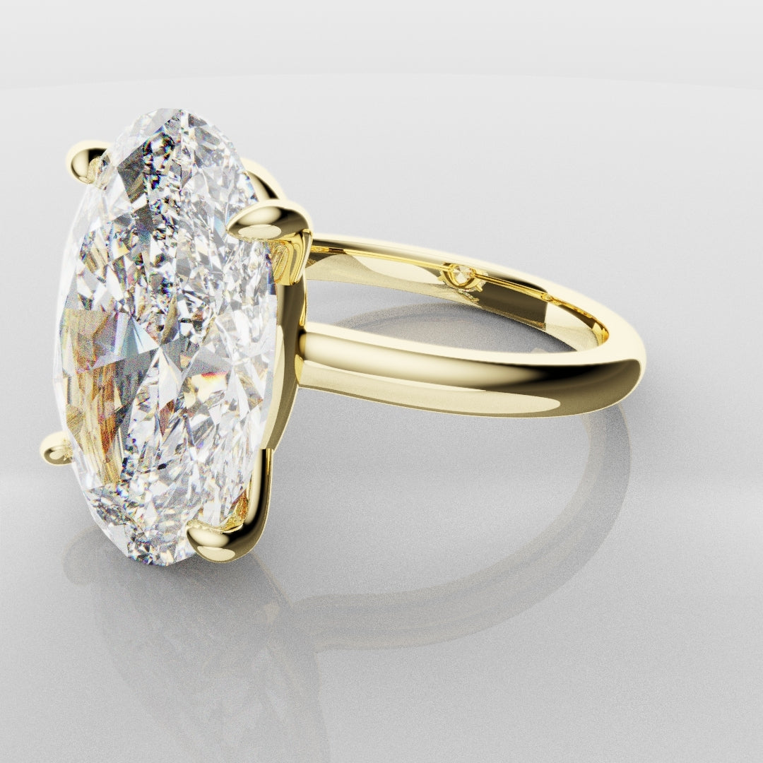 Bespoke 6ct Oval Solitaire Engagement ring