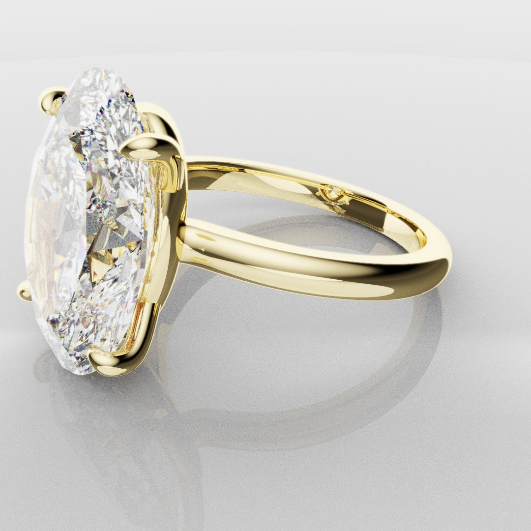 Bespoke 6ct Oval Solitaire Engagement ring