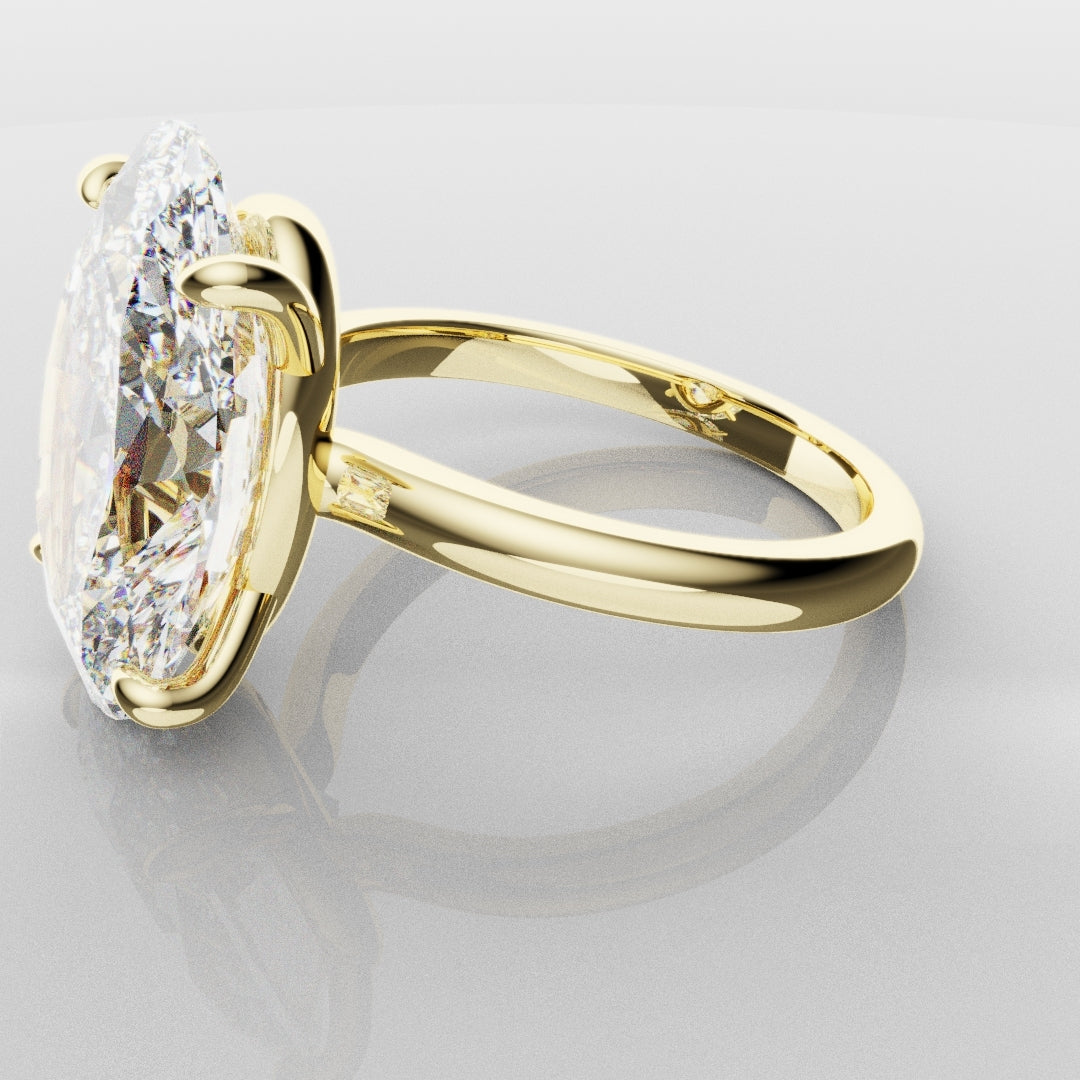 Bespoke 6ct Oval Solitaire Engagement ring