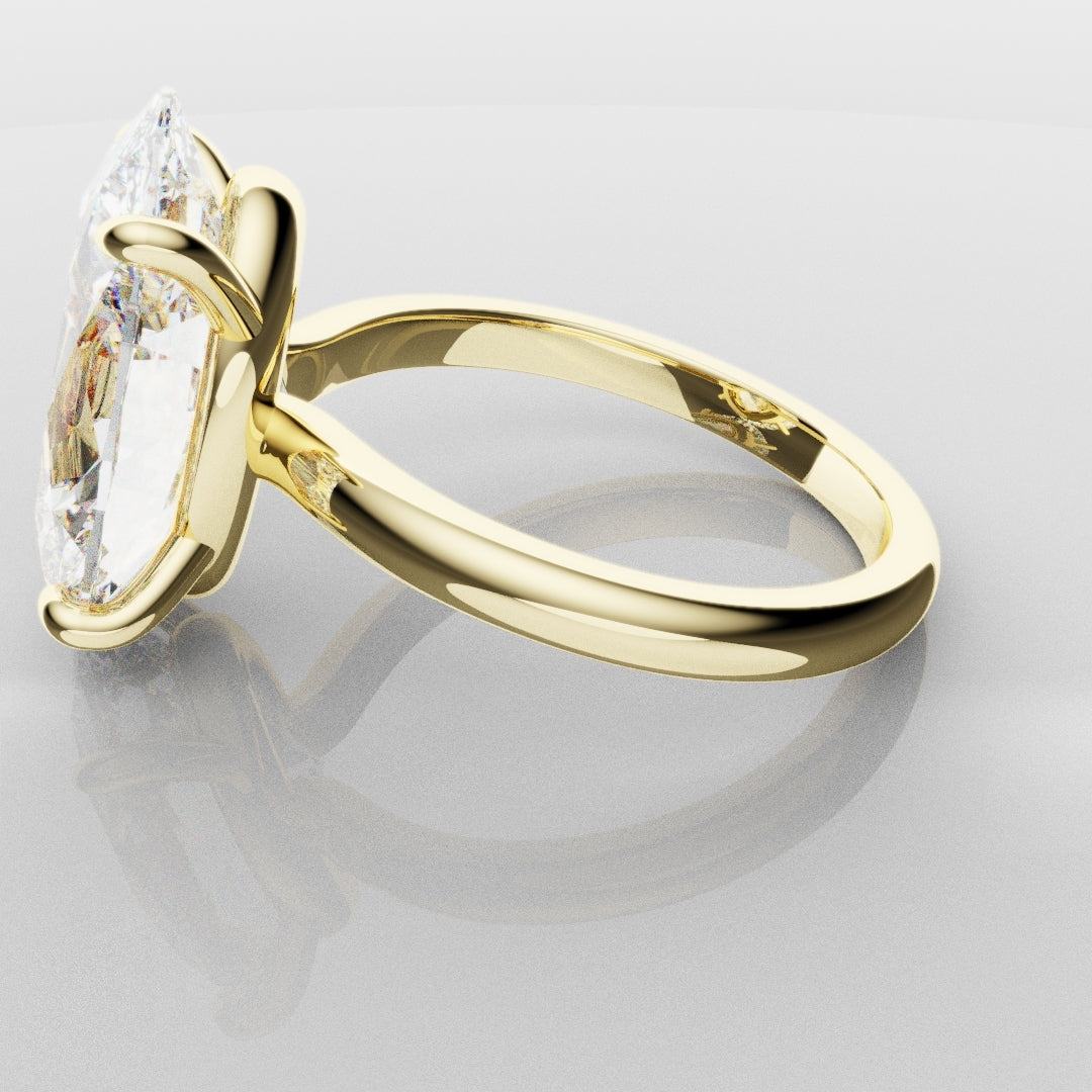Bespoke 6ct Oval Solitaire Engagement ring