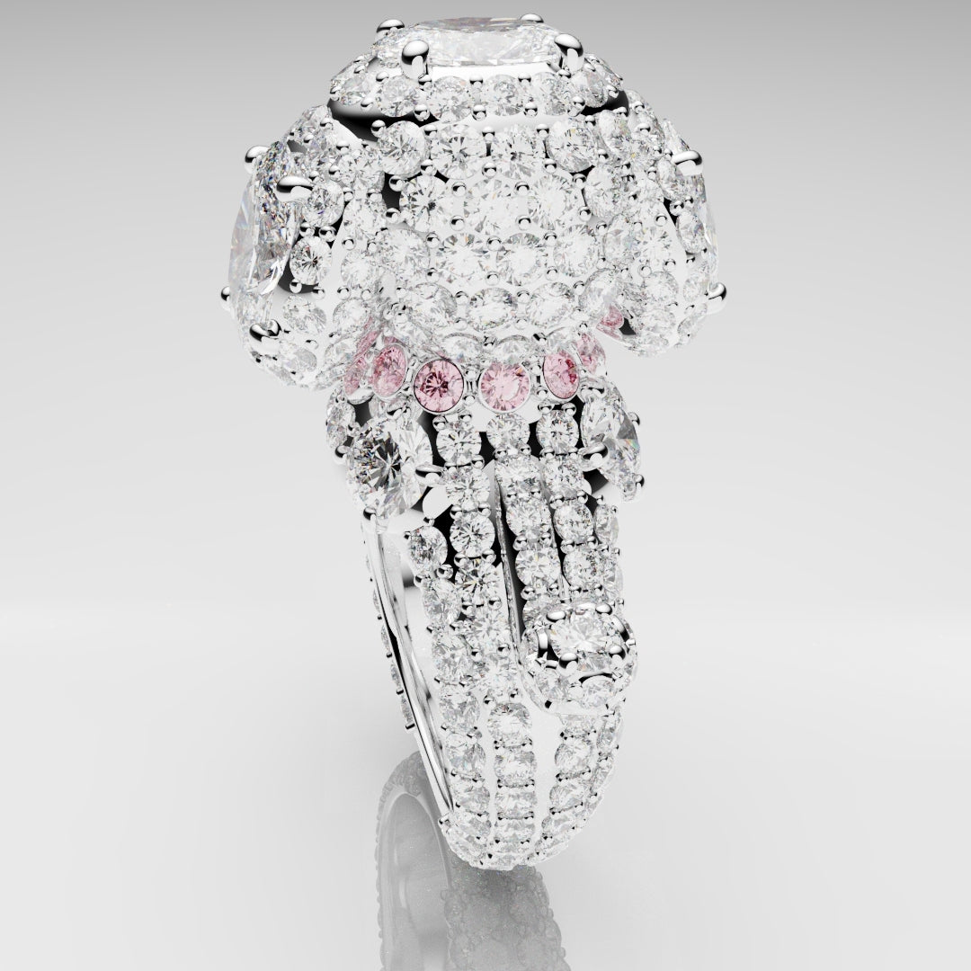 Bespoke Toy Poodle Diamond Ring