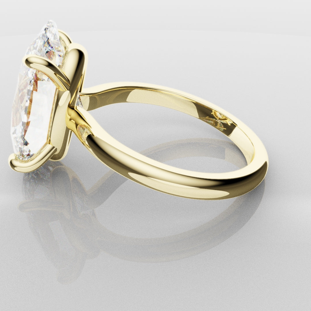 Bespoke 6ct Oval Solitaire Engagement ring