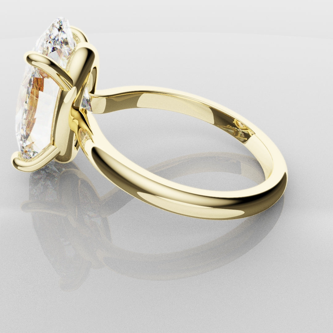 Bespoke 6ct Oval Solitaire Engagement ring