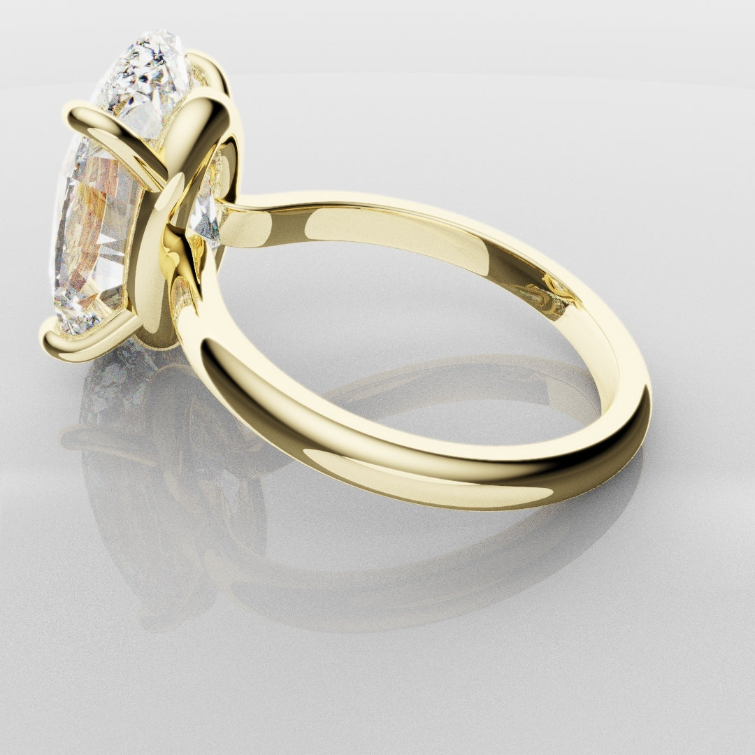 Bespoke 6ct Oval Solitaire Engagement ring