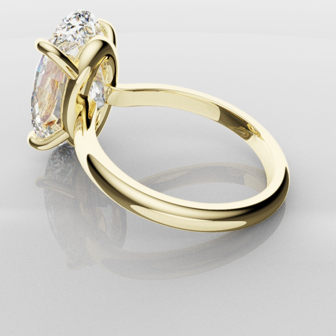 Bespoke 6ct Oval Solitaire Engagement ring
