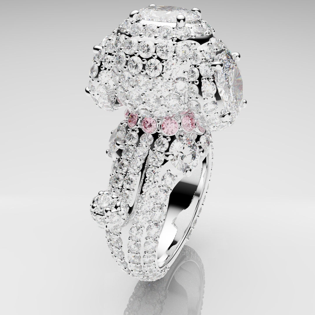 Bespoke Toy Poodle Diamond Ring
