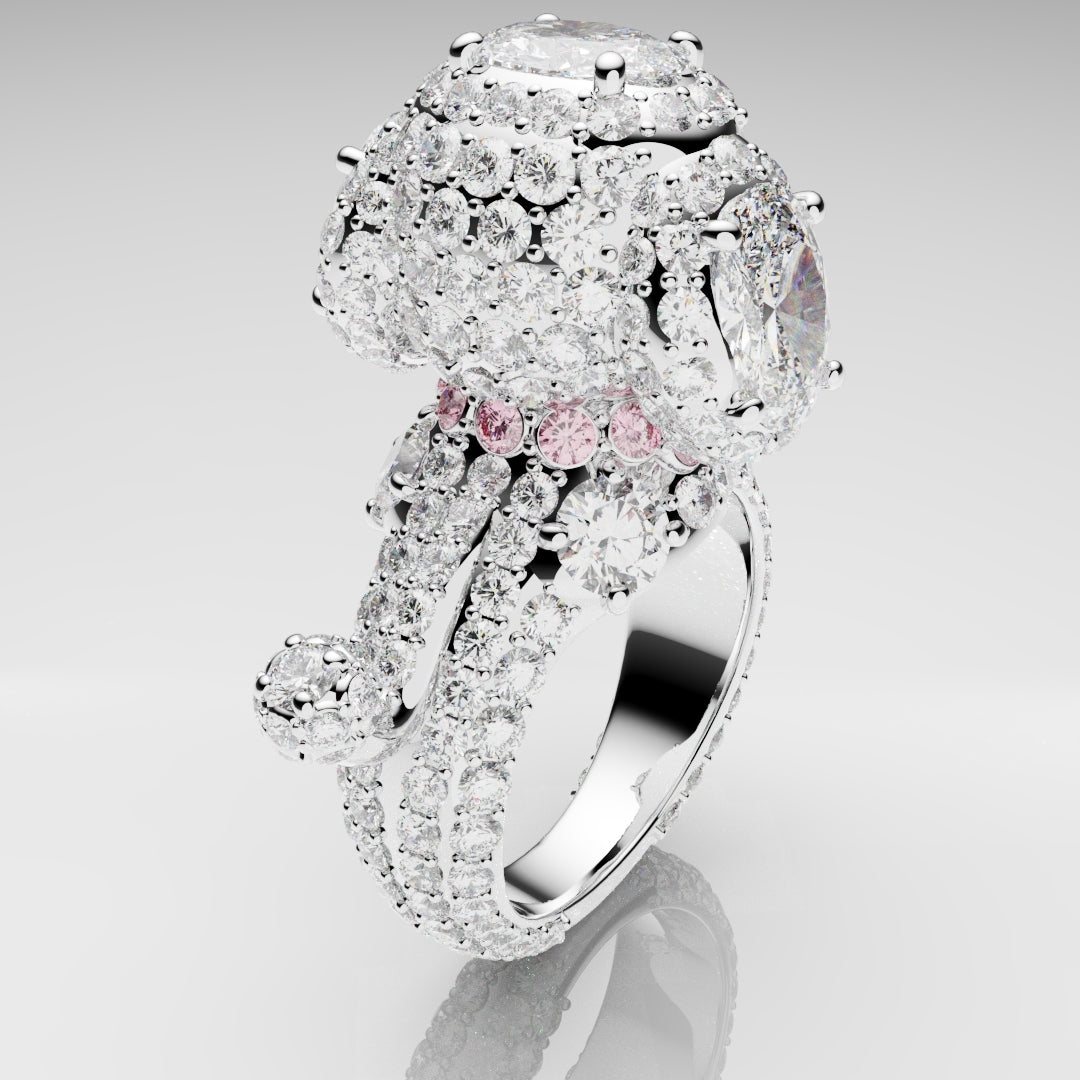 Bespoke Toy Poodle Diamond Ring