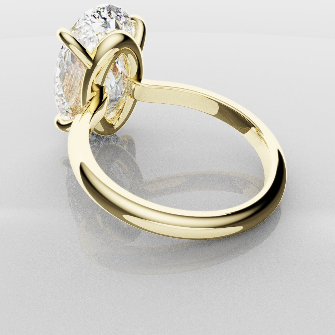 Bespoke 6ct Oval Solitaire Engagement ring