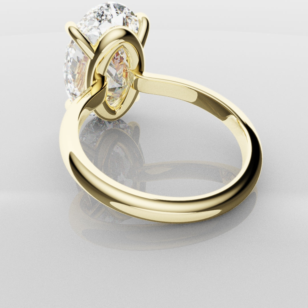 Bespoke 6ct Oval Solitaire Engagement ring