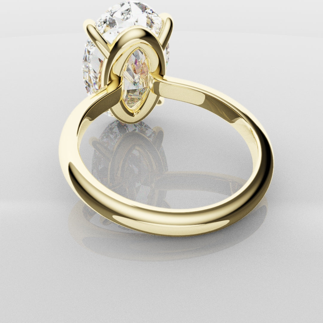 Bespoke 6ct Oval Solitaire Engagement ring