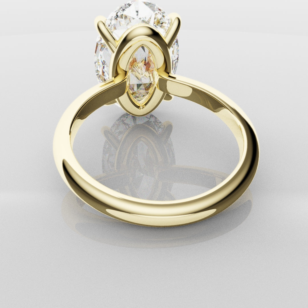 Bespoke 6ct Oval Solitaire Engagement ring
