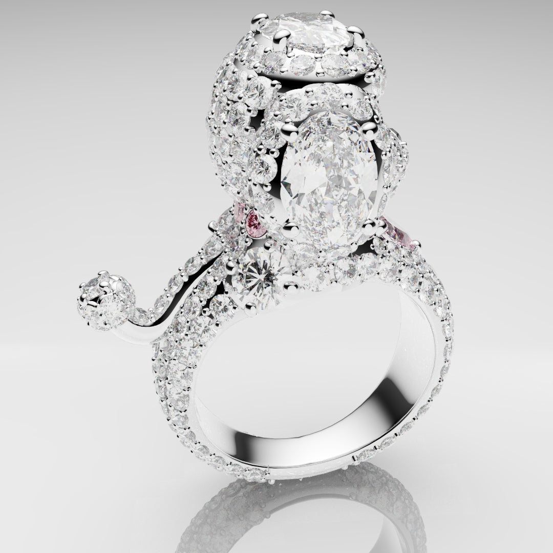 Bespoke Toy Poodle Diamond Ring