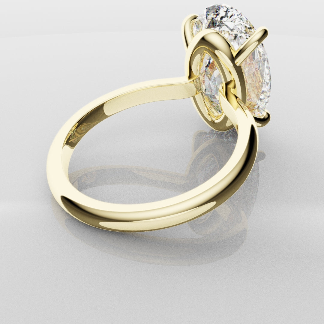 Bespoke 6ct Oval Solitaire Engagement ring