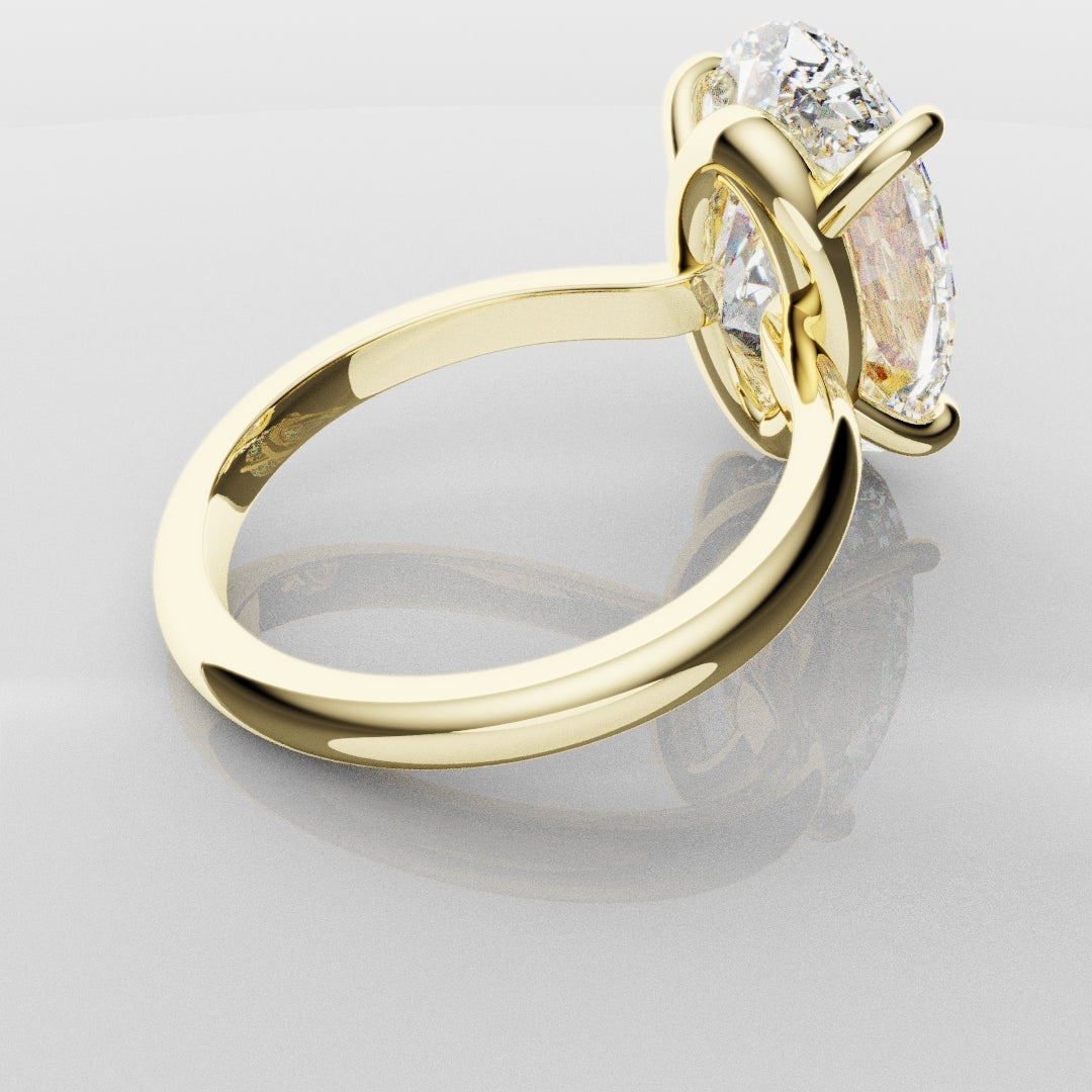 Bespoke 6ct Oval Solitaire Engagement ring
