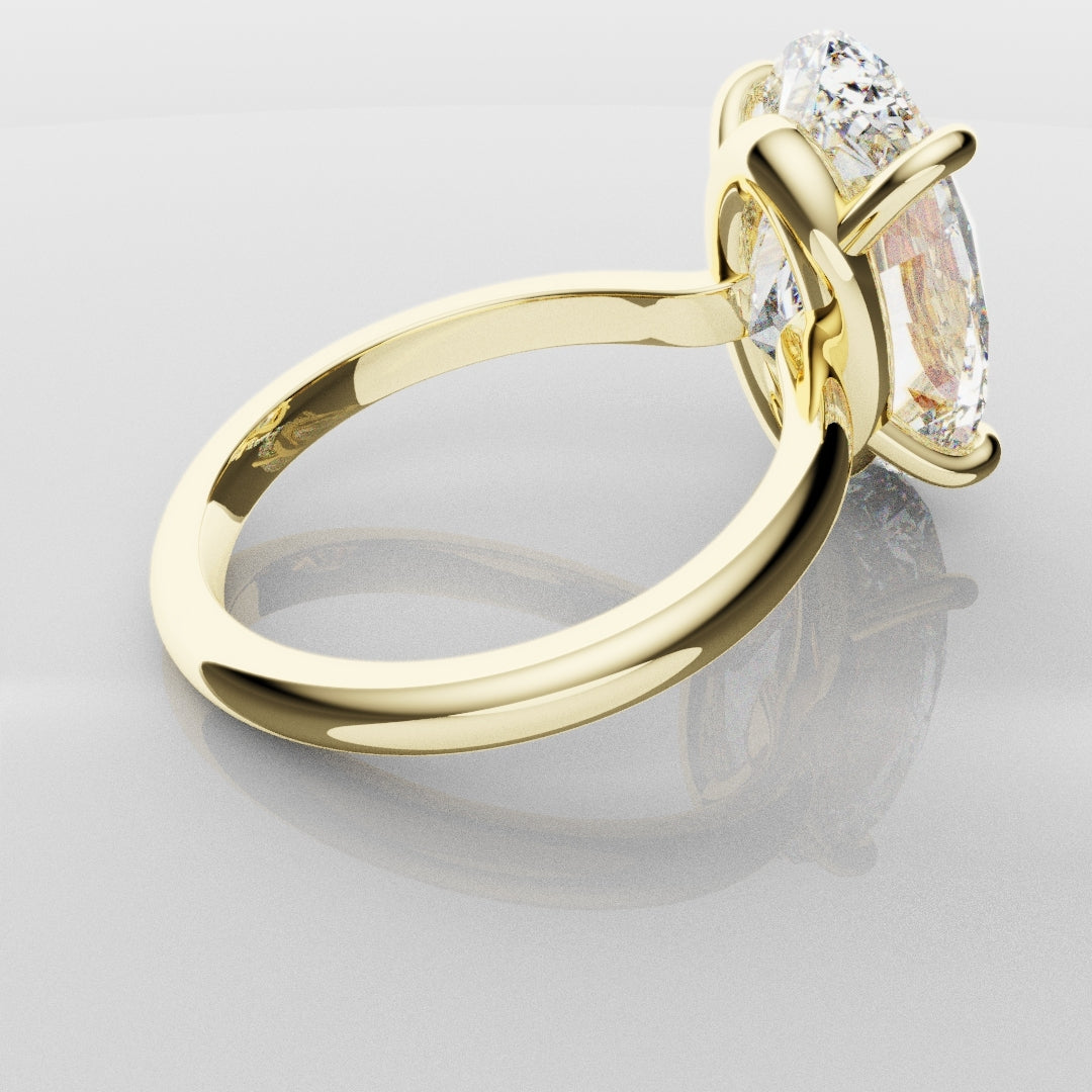 Bespoke 6ct Oval Solitaire Engagement ring
