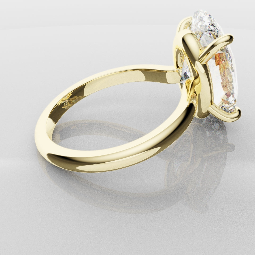 Bespoke 6ct Oval Solitaire Engagement ring