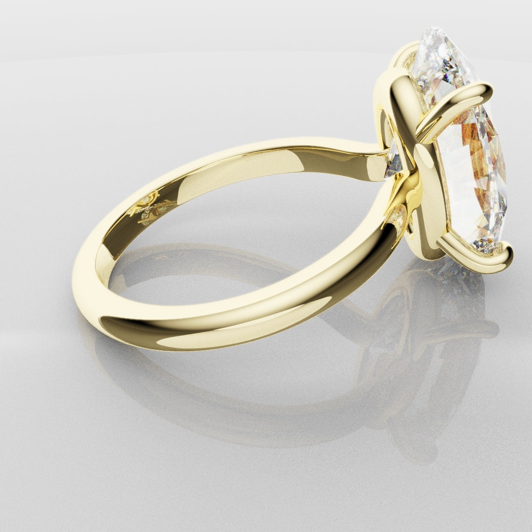 Bespoke 6ct Oval Solitaire Engagement ring