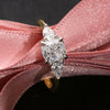 Cushion Cut Engagement Ring With Pear Shoulder Diamonds