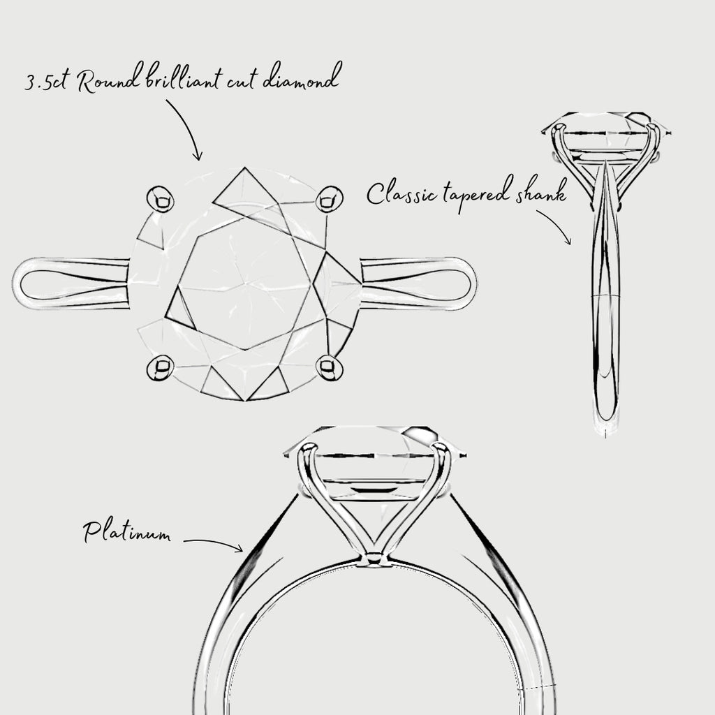 3.5ct Round Diamond Ring