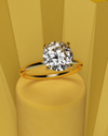 3ct Round Brilliant Cut Yellow Gold Solitaire Engagement Ring