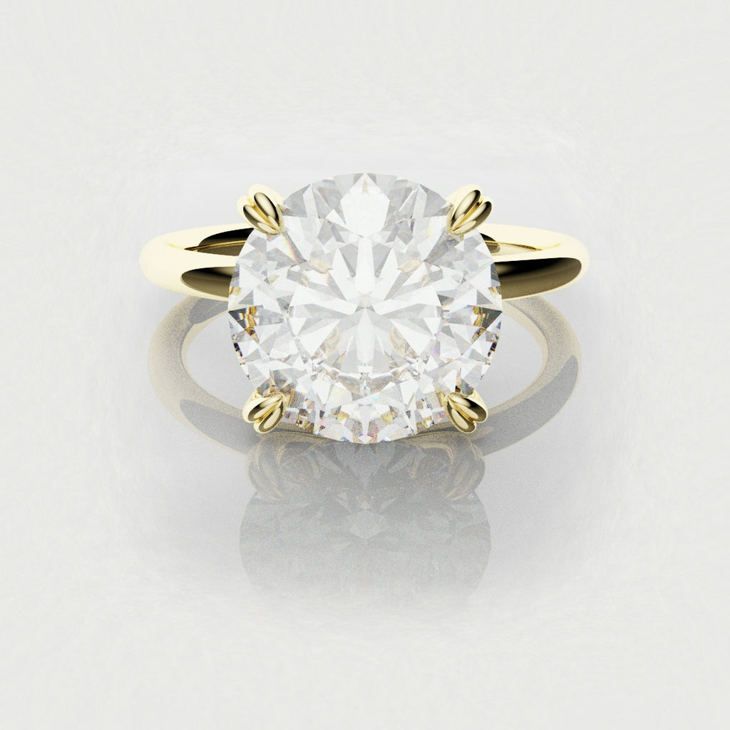 3ct round brilliant cut diamond solitaire engagement ring