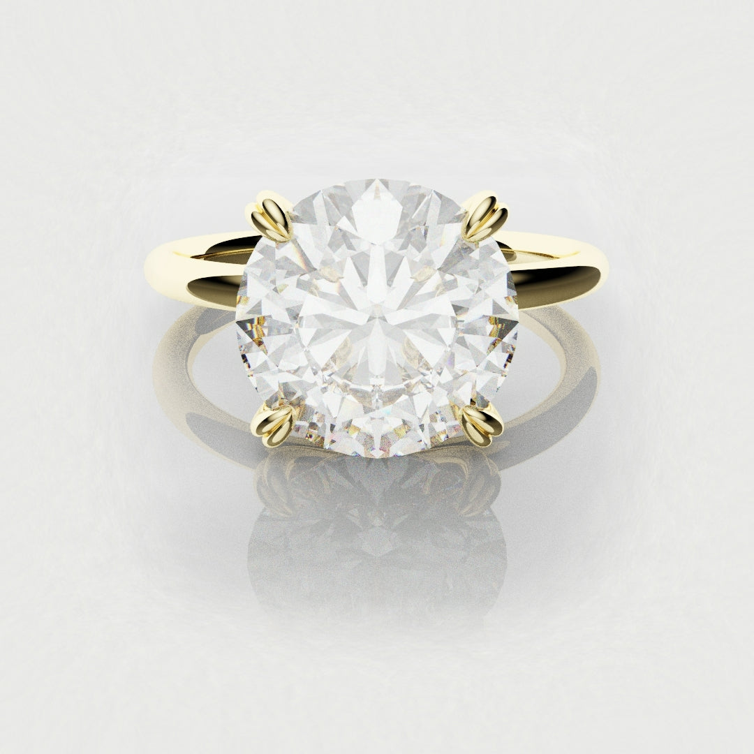 3ct round brilliant cut diamond solitaire engagement ring