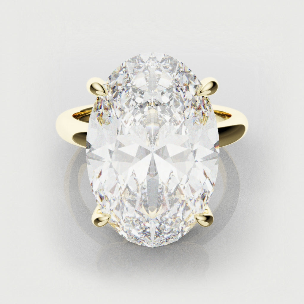 Bespoke 6ct Oval Solitaire Engagement ring