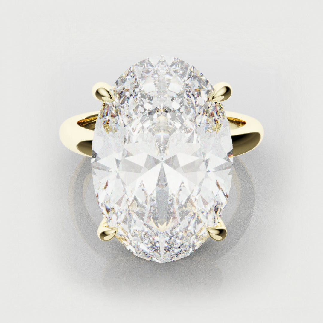 Bespoke 6ct Oval Solitaire Engagement ring