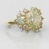 6ct Oval Yellow Diamond Engagement Ring