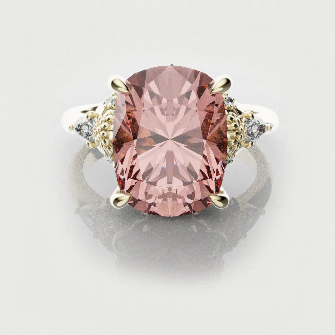 padparascha sapphire engagement ring 