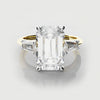 Emerald Cut Diamond Ring With Tapered Baguettes