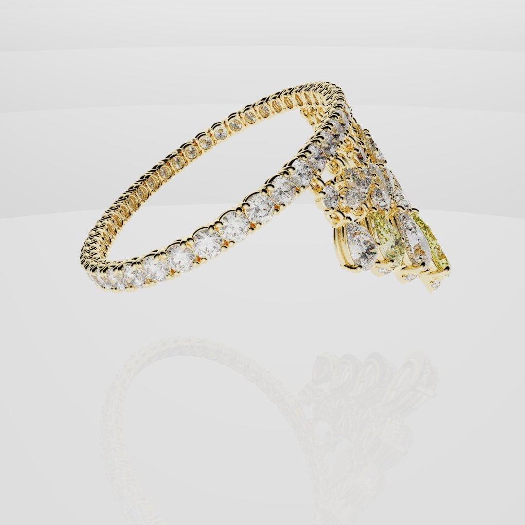Bespoke High Jewellery Sun and Moon Bracelet - Yellow Gold