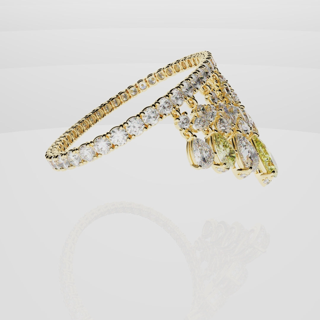 Bespoke High Jewellery Sun and Moon Bracelet - Yellow Gold