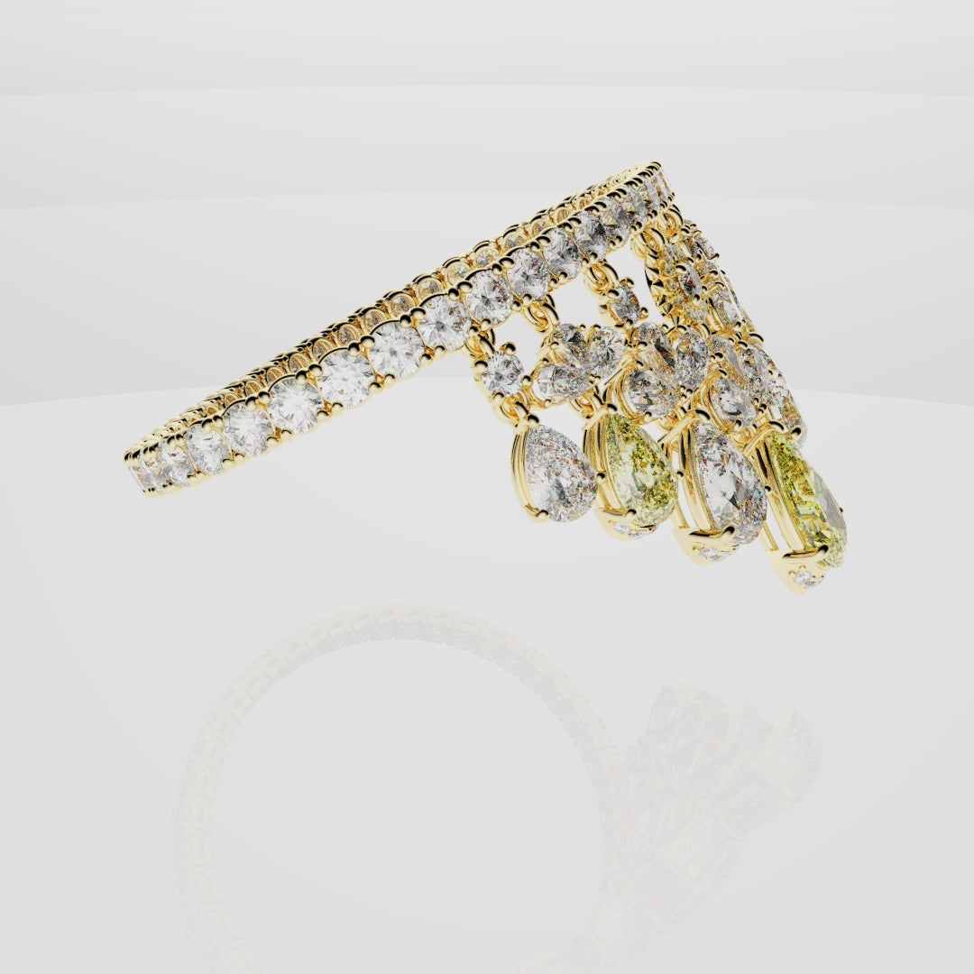 Bespoke High Jewellery Sun and Moon Bracelet - Yellow Gold