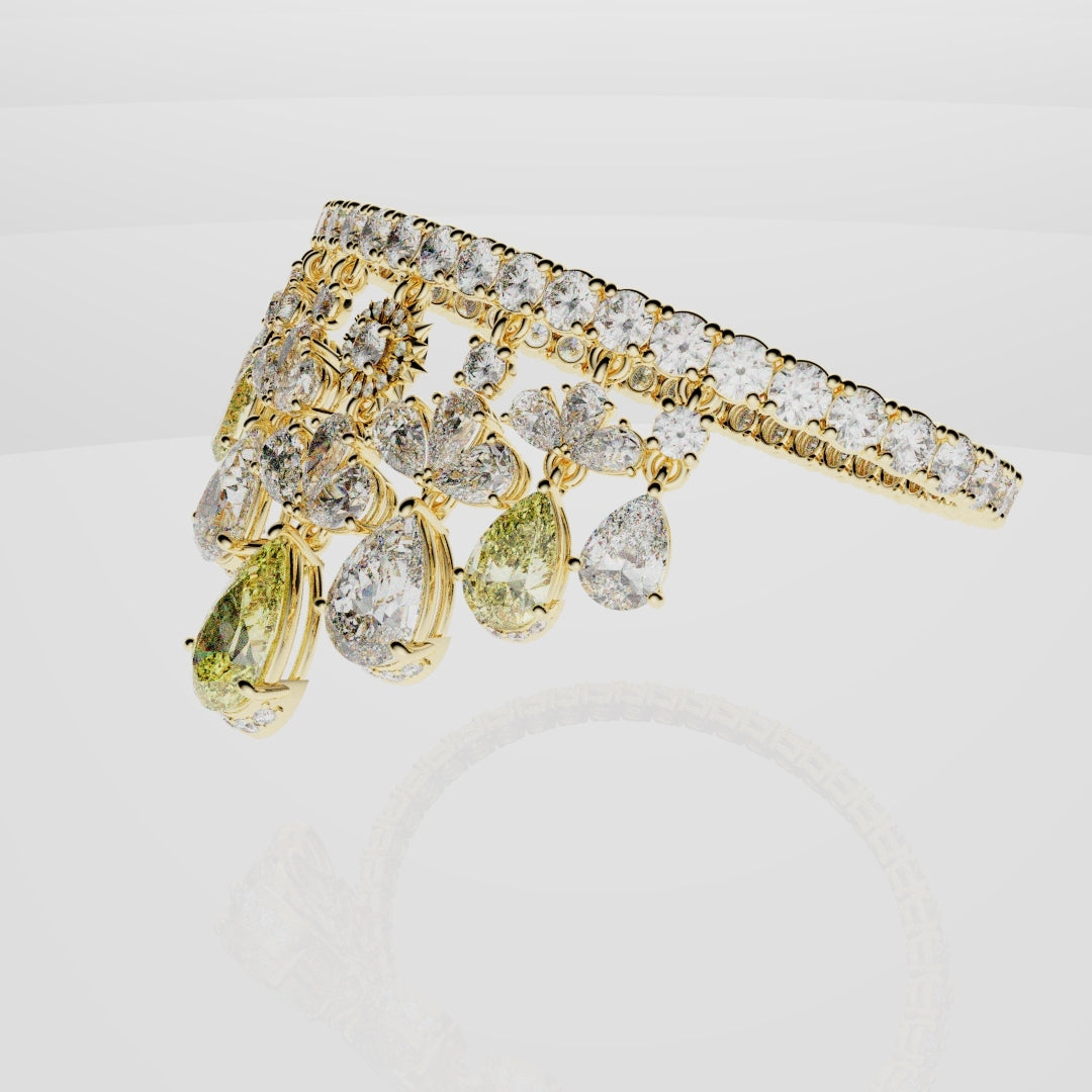 Bespoke High Jewellery Sun and Moon Bracelet - Yellow Gold