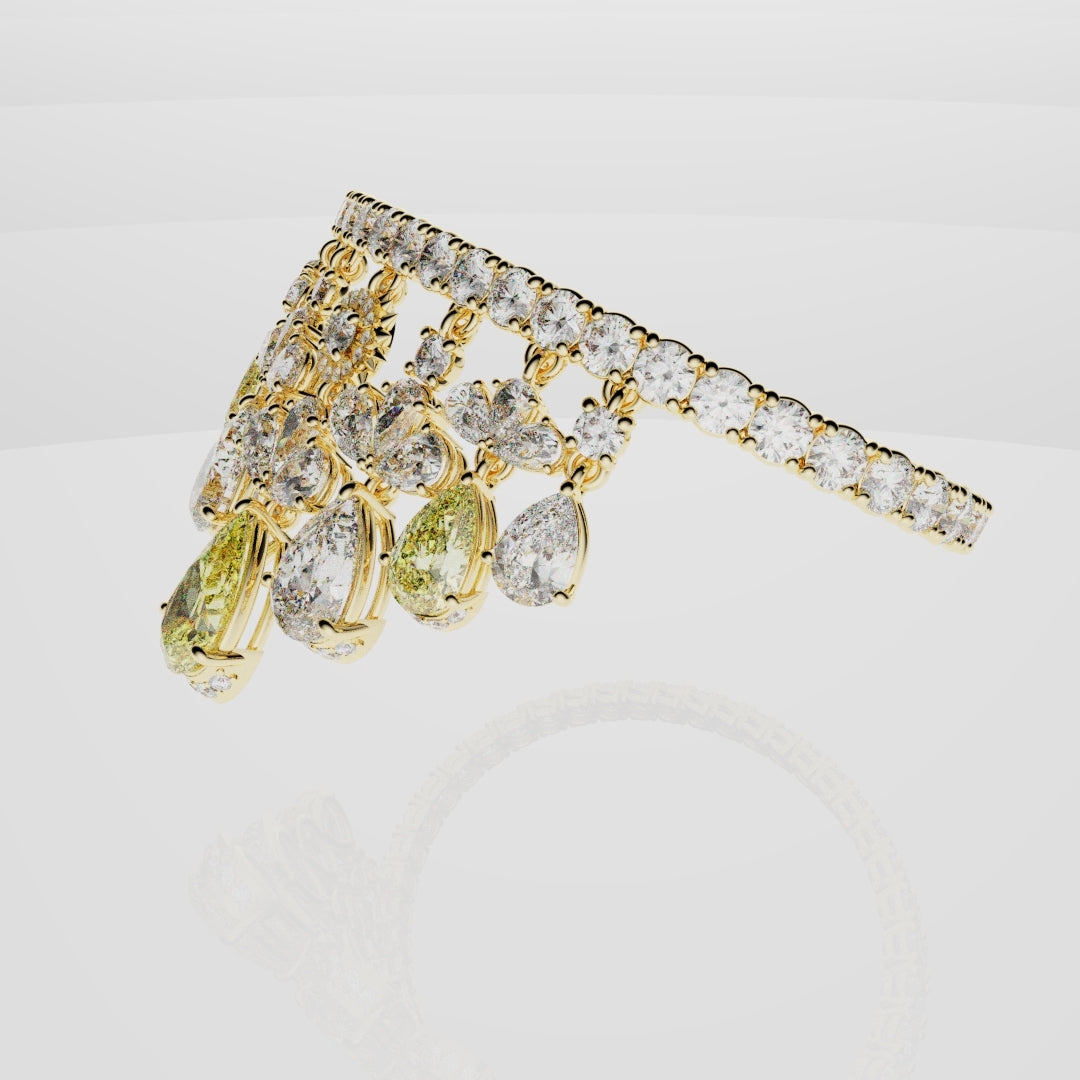 Bespoke High Jewellery Sun and Moon Bracelet - Yellow Gold