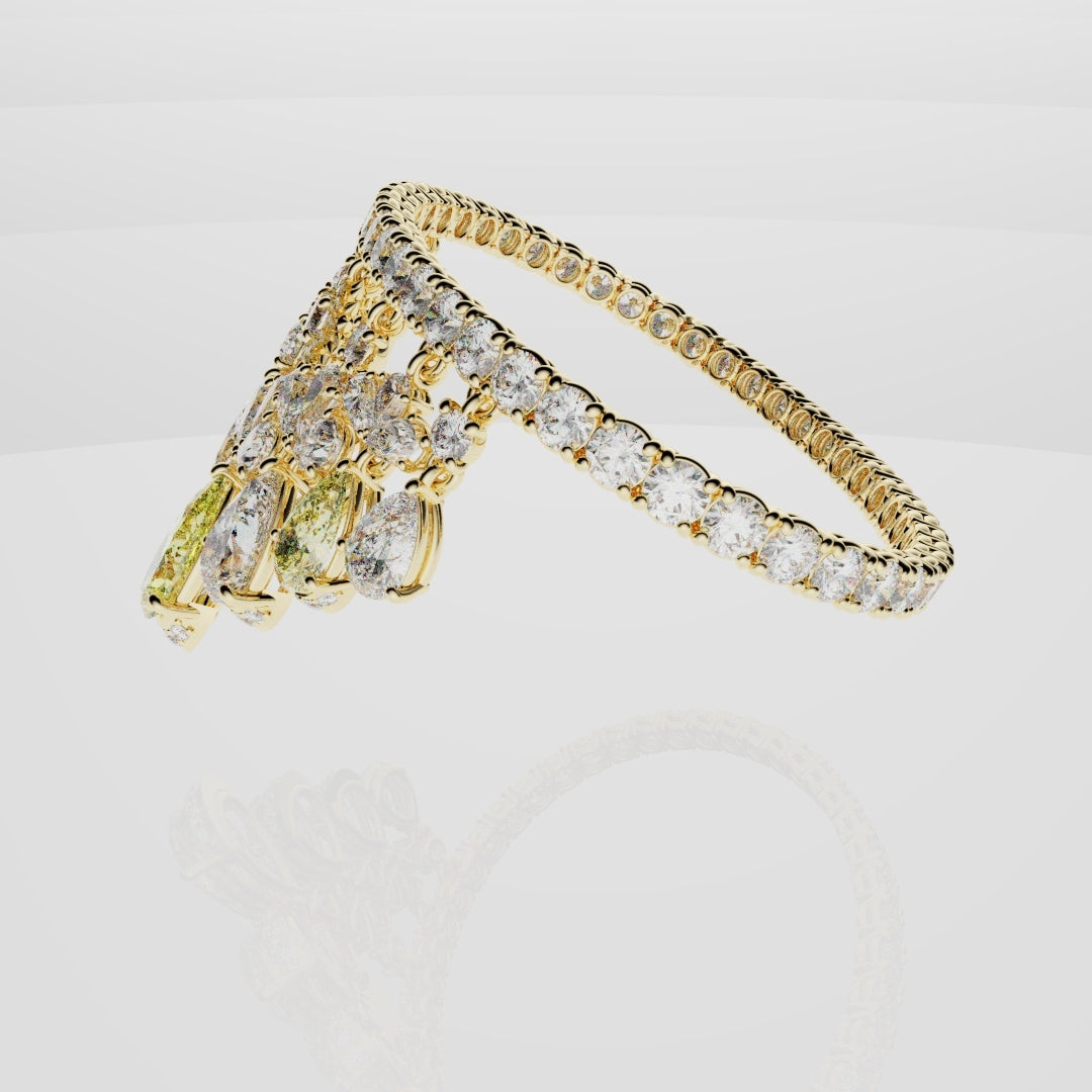 Bespoke High Jewellery Sun and Moon Bracelet - Yellow Gold